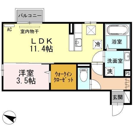 グランコートBの物件間取画像